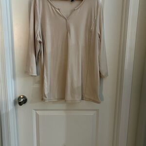 Anybody Women’s Light Pink V-Neck Long Sleeve Top XL
